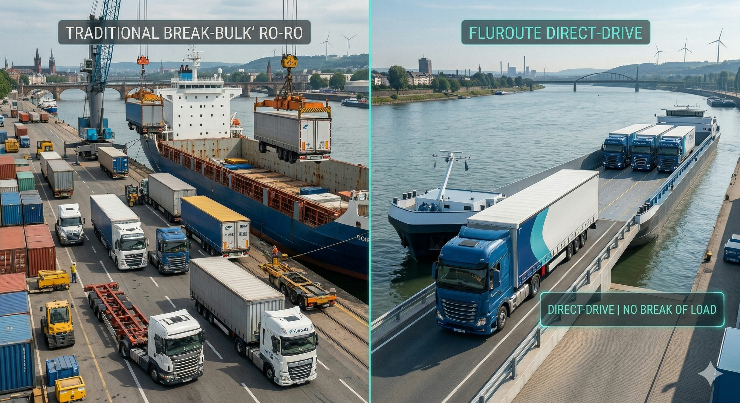 transport sans rupture de charge fluroute vs ro ro traditionnel